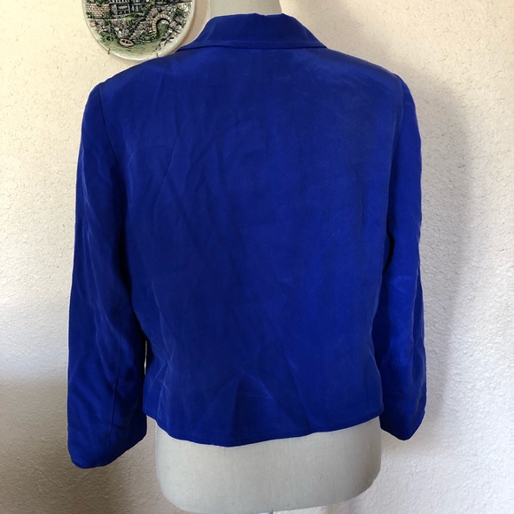 SHOMI PETITIES 100% Silk Blazer, size 14P - Picture 2 of 7